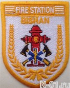 Нашивка пожарная "Fire station BISHAN" (Сингапур)