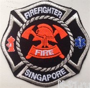 Нашивка пожарная  "Firefighter Singapore"