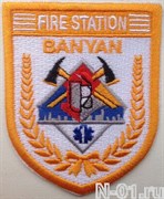 Нашивка пожарная "Fire station BANYAN" (Сингапур)