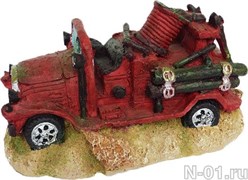 Грот в аквариум "Пожарный ретро-автомобиль"