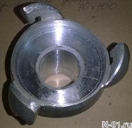 Головка соединительная металлическая ГР-50 "РОТ" (полугайка) на спортивный рукав, встречная к разветвлению (без кольца) (пожарно-прикладной спорт)